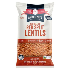 MCKENZIES RED LENTILS 375GM