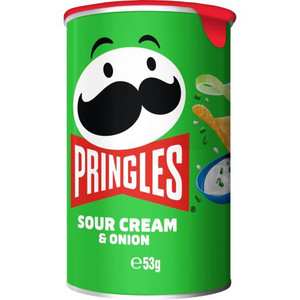 PRINGLES SOUR CREAM & ONION POTATO CHIPS 53GM