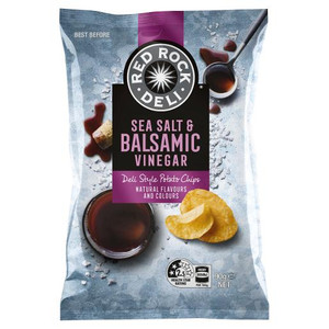 RED ROCK DELI SEA SALT AND BALSAMIC VINEGAR POTATO CHIPS 90GM