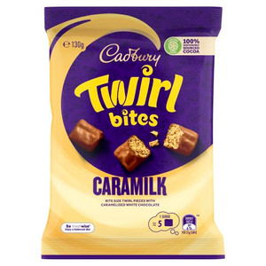 CADBURY TWIRL CARAMLK BITES 130GM