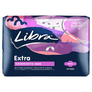 LIBRA GOODNIGHTS REGULAR PADS 10S