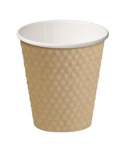 CAST AWAY CUP DIMPLE PAPER HOT CUPS BROWN (CA-DMPL8-BRN) 280ML SLEEVE OF 25