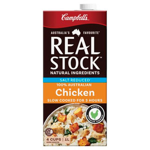 CAMPBELLS REAL STOCK CHICKEN SALT REDUCED 1L