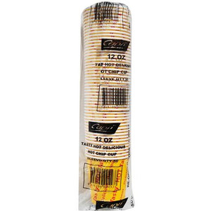 Capri Chip Cup Tasty Hot Delicious Multi Colour Large 12oz, Pack of 50