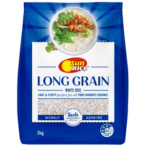 SUNRICE PREMIUM WHITE LONG GRAIN RICE 2KG
