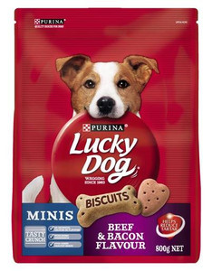 PURINA BEEF & BACON MINI LUCKY DOG BONES 800GM
