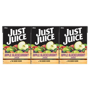 JUST JUICE APPLE AND BLACKCURRENT 6 PACK 6X200ML