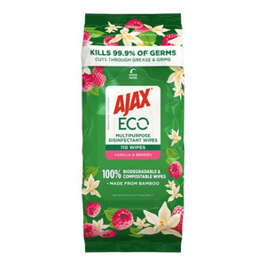 AJAX VANILLA & BERRY ANTIBACTERIAL WIPES 110S