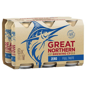 GREAT NORTHERN ZERO CAN 6X375ML (Carton of 4)