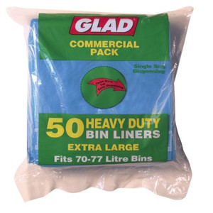 GLAD HEAVY DUTY GARBAGE BAG BLUE 50S