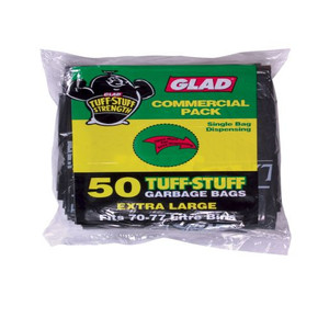 GLAD HEAVY DUTY GARBAGE BAG BLACK 50S