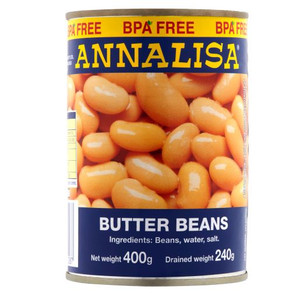 ANNALISA BUTTER BEANS 400GM (Carton of 12)