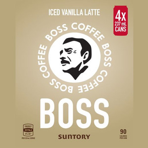 BOSS COFFEE VANILLA LATTE ICED COFFEE 4X237ML