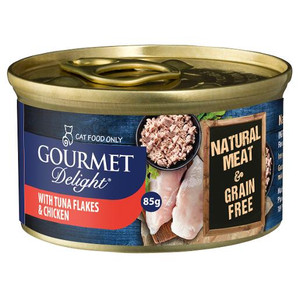 SNAPPY TOM GOURMET D-LITE TUNA FLAKES WITH CHICKEN BREAST 85GM (Carton of 24)
