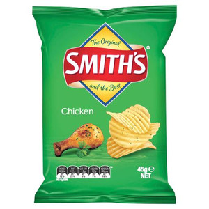SMITHS CHICKEN CRINKLE POTATO CHIPS 45GM (Carton of 18)