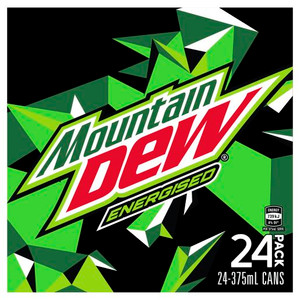 MOUNTAIN DEW ENERGISED CITRUS SOFT DRINK 24X375M