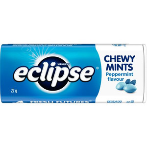 WRIGLEYS ECLIPSE PEPPERMINT CHEWY MINTS 27GM (Carton of 20)