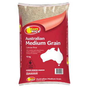 SUNRICE MEDIUM GRAIN WHITE RICE 10KG