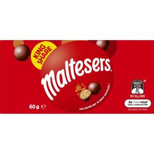 MALTESERS KINGSIZE BOX MALTESERS 60GM (Carton of 16)