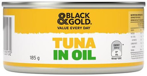 BLACK & GOLD TUNA CHUNKS IN OIL 185GM (Carton of 24)