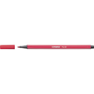 STABILO PEN 68 FIBRE TIP PEN DARK RED (BOX OF 10)