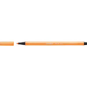 STABILO PEN 68 FIBRE TIP PEN FLURO ORANGE (BOX OF 10)
