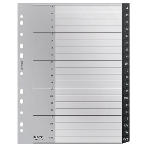 LEITZ RECYCLE INDICES & DIVIDERS A-Z TAB PP A4 BLACK