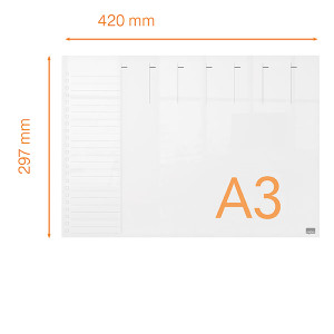 NOBO ACRYLIC WHITEBOARD WEEKLY PLANNER 300 X 420MM