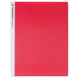 MARBIG NON-REFILLABLE DISPLAY BOOK 20 POCKET RED