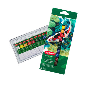 DERWENT ACY ACRYLIC PAINT 12ML PK12