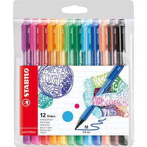 STABILO POINTMAX FINELINER ASSORTED PK12
