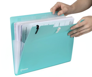 MARBIG PROFESSIONAL EXPANDING FILE ANTIMICROBIAL PP 6 POCKETS A4 BLUE