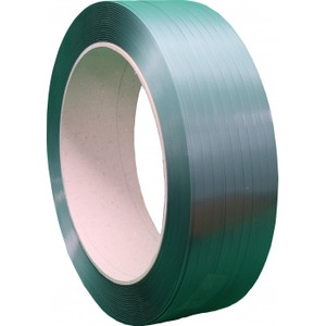 PET STRAPPING GREEN EMBOSSED 15MM X 1250M X 0.95MM THICK