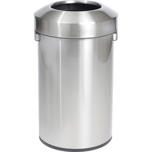 Compass Round Urban Bin Open Top 60 Litres Stainless Steel, Each