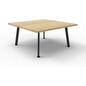 Rapidline Eternity Coffee Table 900W x 900D x 450mmH Oak Top Black Base