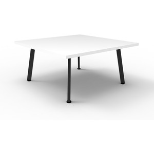 Rapidline Eternity Coffee Table 900W x 900D x 450mmH White Top Black Base