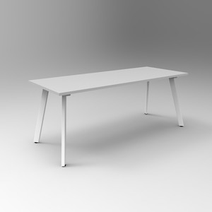 Rapidline Eternity Meeting And Boardroom Table 1800W x 900D x730mmH Grey Top White Base