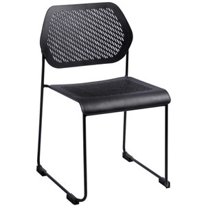 Rapidline Frame Stackable Chair Black Sled Base Black