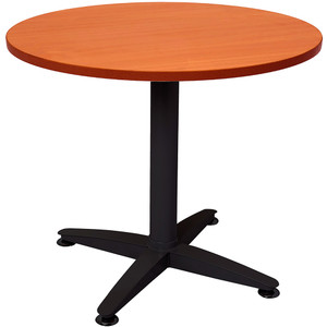 Rapidline 4 Star Round Table 1200D x 730mmH Cherry Top Black Base