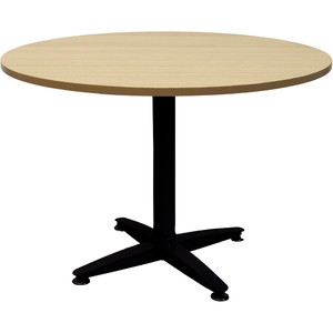 Rapidline 4 Star Round Table 900D x 730mmH Oak Top Black Base