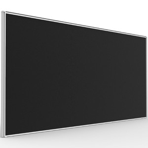 Rapidline SHUSH30+ Screen 1800W x 30D x 900mmH White Frame Black Pinnable Fabric