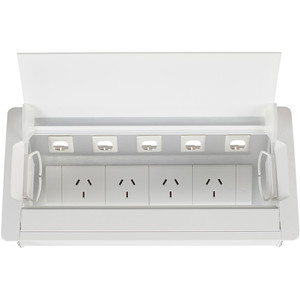 Rapidline Table Surface Mounted Service Box 4 GPO White