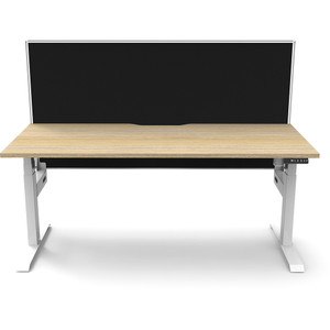 Rapidline Boost Light Single Sided Workstation+Screen 1200W x 750D x 1330mmH Oak/White