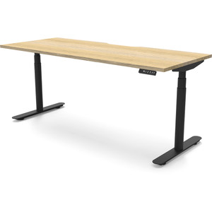 Rapidline Halo+ Single Sided Workstation 1500W x 750D x 1270mmH Oak/Black