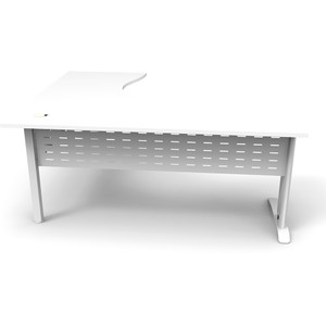 Rapidline Deluxe Rapid Span Corner Workstation 1800/1800W x 750D x 730mmH White/White