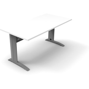 Rapidline Deluxe Rapid Span Straight Desk 1800W x 750D x 730mmH Natural White/Silver