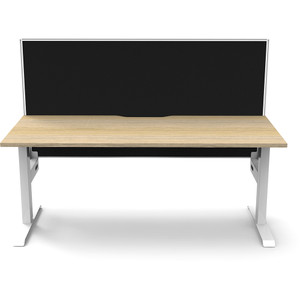 Rapidline Boost Static Single Sided Workstation+Screen 1500W x 750D x 1330mmH Oak/White