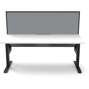 Rapidline Boost Static Single Sided Workstation+Screen 1500W x 750D x 1330mmH White/Black