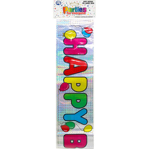 Alpen Parties For Everyone Foil Banner Happy Birthday 3.6m