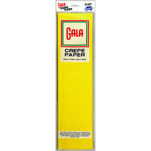 Alpen Gala Crepe Paper 240 x 50cm Canary Pack Of 12